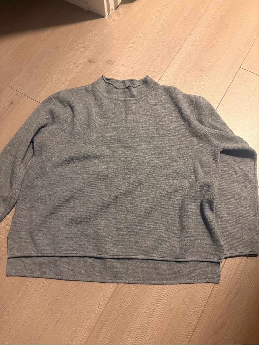 Cozy Gray Mock Neck Sweater